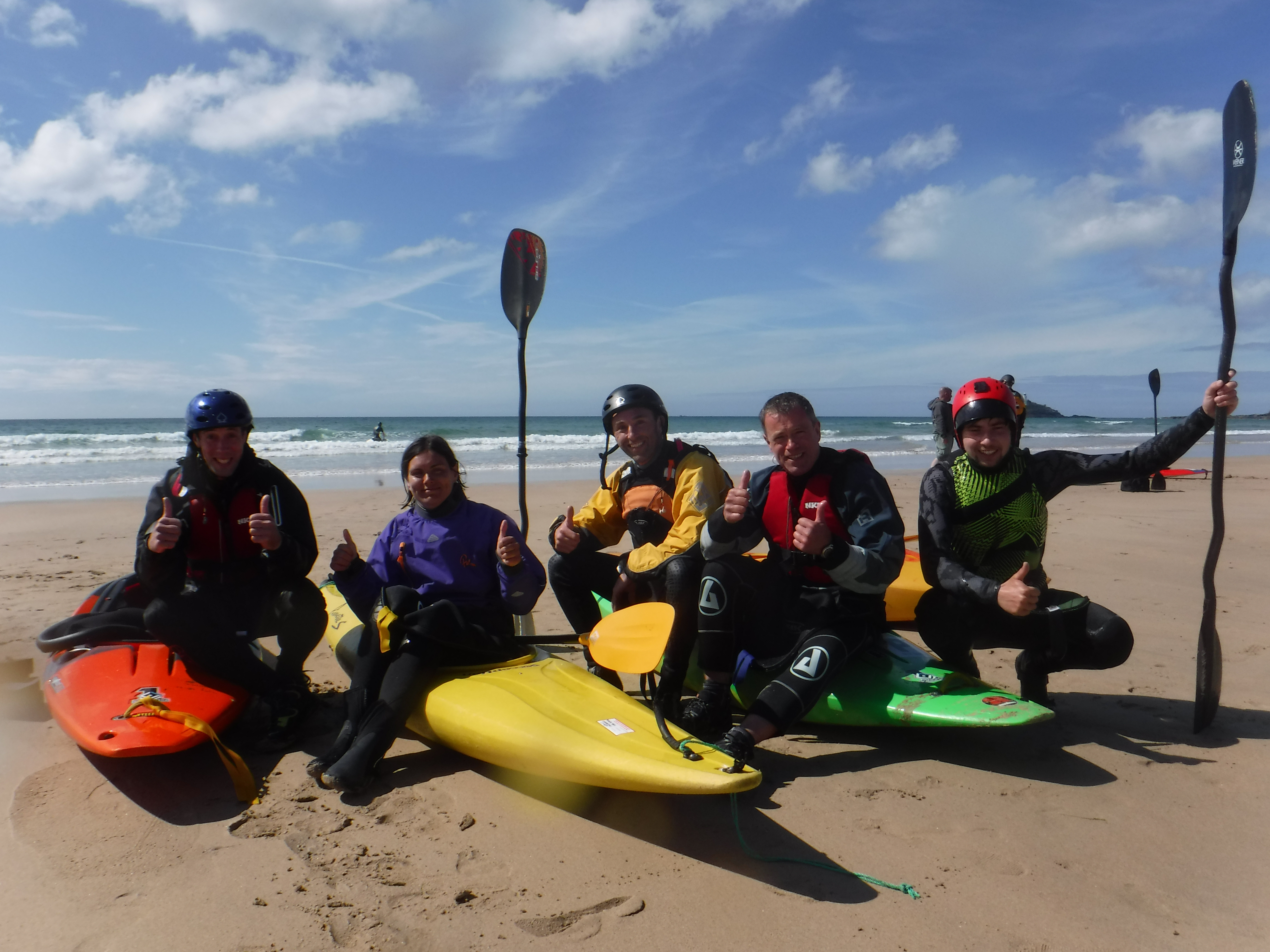 Surf kayak coaching Cornwall 